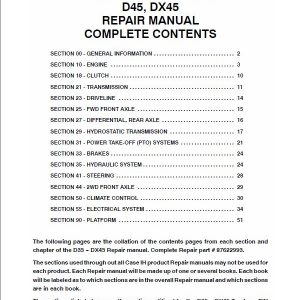 Case D35, D40, D45 Tractor Service Manual