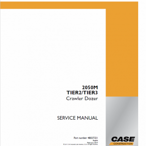 Case 2050M Crawler Dozer Service Manual - Image 8