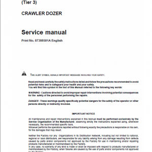 Case 1850K Crawler Dozer Service Manual