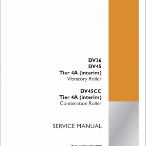 Case DV36, DV45, DV45CC Roller Service Manual