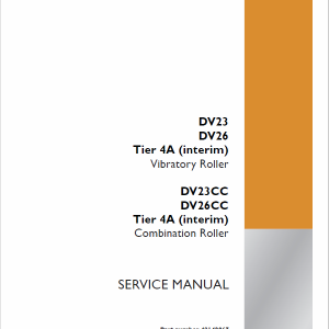 Case DV23, DV26, DV23CC, DV26CC Roller Service Manual