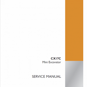 Case CX17C Mini Excavator Service Manual