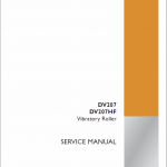Case DV207, DV207HF Vibratory Roller Service Manual