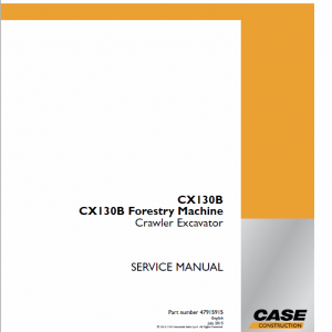 Case CX130B Crawler Excavator Service Manual