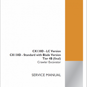 Case CX130D Crawler Excavator Service Manual