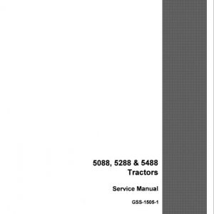 Case 5088, 5288, 5488 Tractor Service Manual