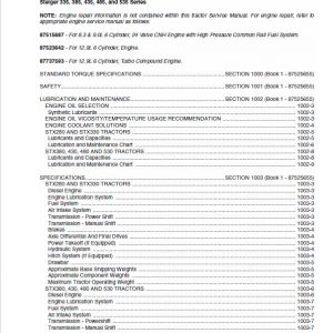 Case STX280, STX330, STX380, STX430, STX480, STX530 Steiger Tractor Service Manual