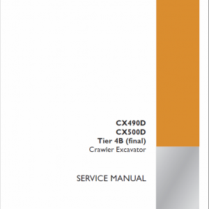 Case CX490D, CX500D Crawler Excavator Service Manual