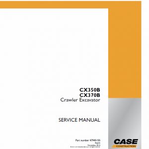 Case CX350B, CX370B Crawler Excavator Service Manual