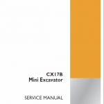 Case CX17B Mini Excavator Service Manual