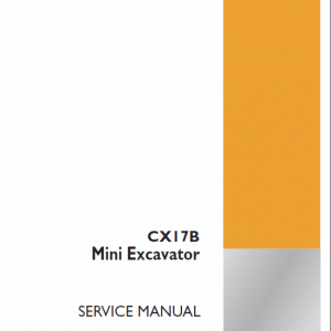 Case CX17B Mini Excavator Service Manual