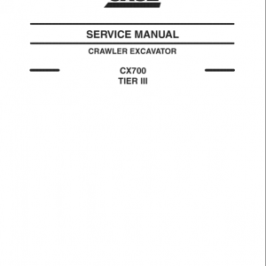 Case CX700 Crawler Excavator Service Manual