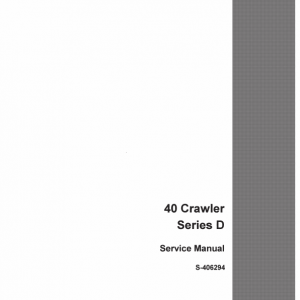 Drott Case 40 Crawler Excavator Series D Service Manual