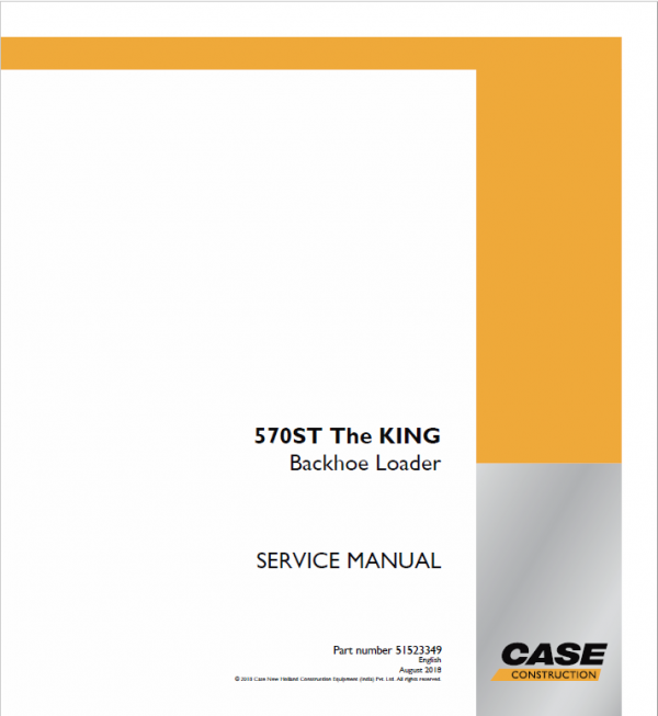 Case 570ST Backhoe Loader Service Manual