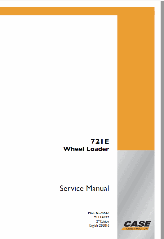 Case 721E Wheel Loader Service Manual