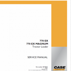 Case 770 EX Magnum Backhoe Loader Service Manual