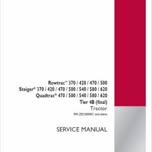 Case 370, 420, 470, 500, 540, 580, 620 Steiger Tractor Service Manual