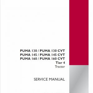 Case Puma 130, 145, 160 CVT Tractor Service Manual