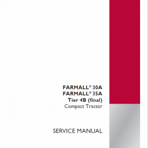 Case Farmall 30A, 35A, 40A Tractor Service Manual