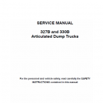 Case 327B, 330B Articulated Trucks Service Manual - Image 2