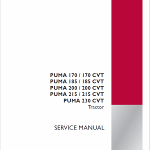 Case Puma 170, 185, 200, 215, 230 CVT Tractor Service Manual - Image 2