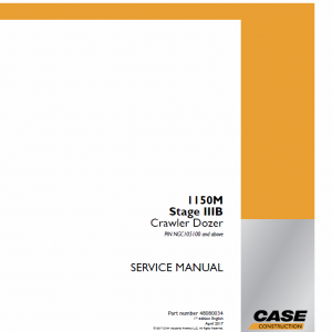 Case 1150M Crawler Dozer Service Manual