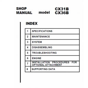 Case CX31B Mini Excavator Service Manual - Image 3