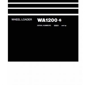 Komatsu WA1200-6 Wheel Loader Service Manual