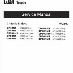 CAT DP40NM1, DP45NM1, DP50CNM1, DP50NM1, DP55NM1 Lift Truck Service Manual