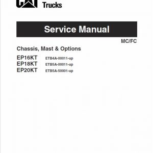 CAT EP16KT, EP18KT, EP20KT Forklift Lift Truck Service Manual