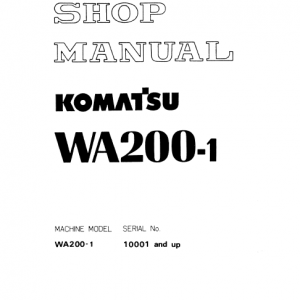 Komatsu WA200-1 Wheel Loader Service Manual