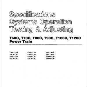 CAT T60C, T70C, T80C, T90C, T100C, T120C Lift Truck Service Manual