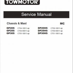 CAT GP20S, GP25S, GP30S Forklift Lift Truck Service Manual