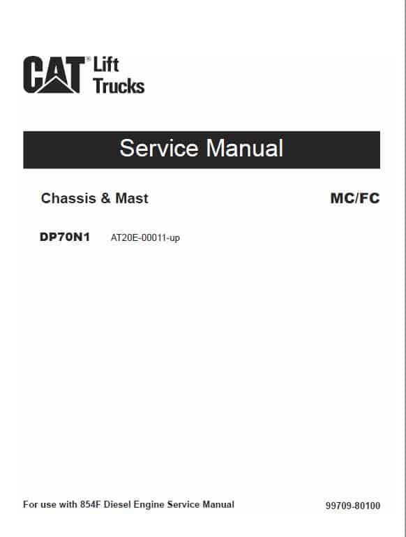 CAT DP70N1 Forklift Lift Truck Service Manual