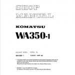 Komatsu WA350-1 Wheel Loader Service Manual
