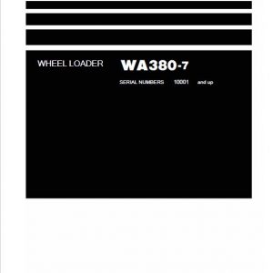 Komatsu WA380-7 Wheel Loader Service Manual