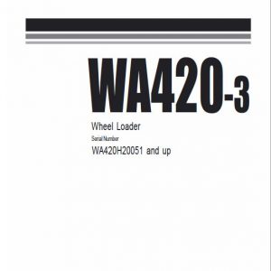 Komatsu WA420-3 Wheel Loader Service Manual