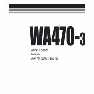 Komatsu WA470-3 Wheel Loader Service Manual - Image 4