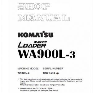 Komatsu WA900L-3 Wheel Loader Service Manual