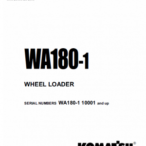 Komatsu WA180-1 Wheel Loader Service Manual - Image 4