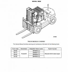 CAT DP100, DP115, DP135, DP150 Forklift Lift Truck Service Manual