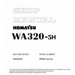 Komatsu WA320-5, WA320-5H Wheel Loader Service Manual - Image 2