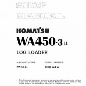 Komatsu WA450-3, WA450-3LL Wheel Loader Service Manual - Image 2