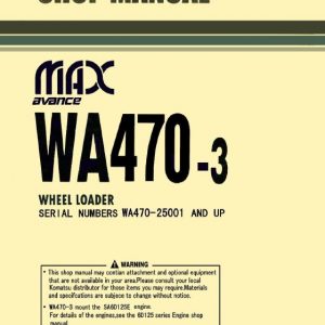 Komatsu WA470-3 Wheel Loader Service Manual - Image 3