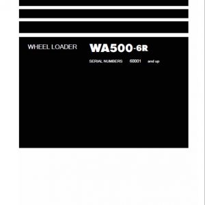 Komatsu WA500-6, WA500-6R, WA500-6, WA500-6RR Wheel Loader Service Manual - Image 5