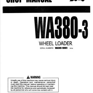 Komatsu WA380-3 Wheel Loader Service Manual - Image 3