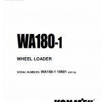 Komatsu WA180-1 Wheel Loader Service Manual - Image 4