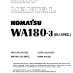 Komatsu WA180-3, WA180L-3 Wheel Loader Service Manual - Image 3
