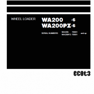 Komatsu WA200-6, WA200PZ-6 Wheel Loader Service Manual - Image 4