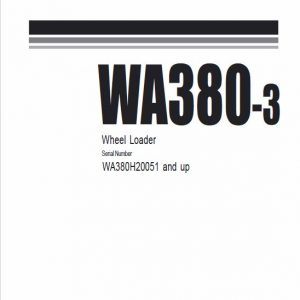 Komatsu WA380-3 Wheel Loader Service Manual - Image 4